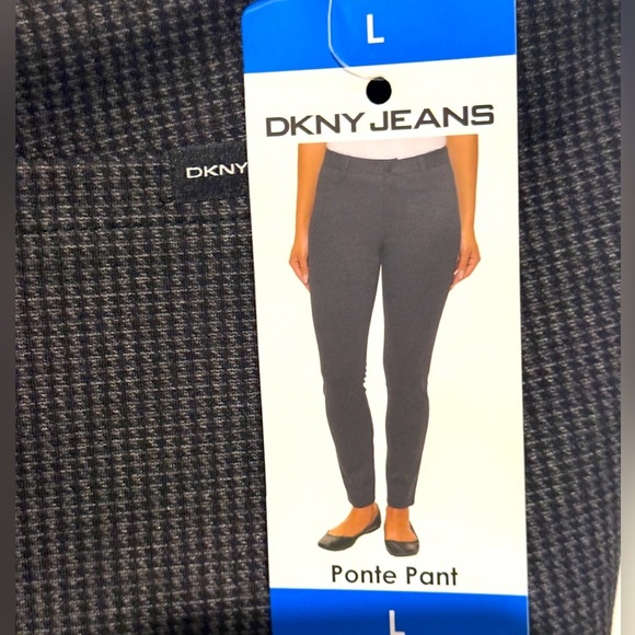 DKNY Jeans Black Gray Houndstooth Ponte Pants Sz L
Knit Career Office Dress NWT - Picture 9 of 10